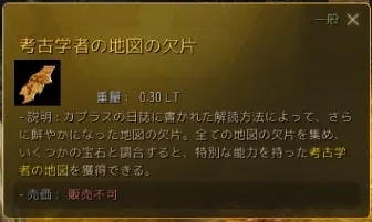 溶岩族プレデター産の未知の地図の欠片